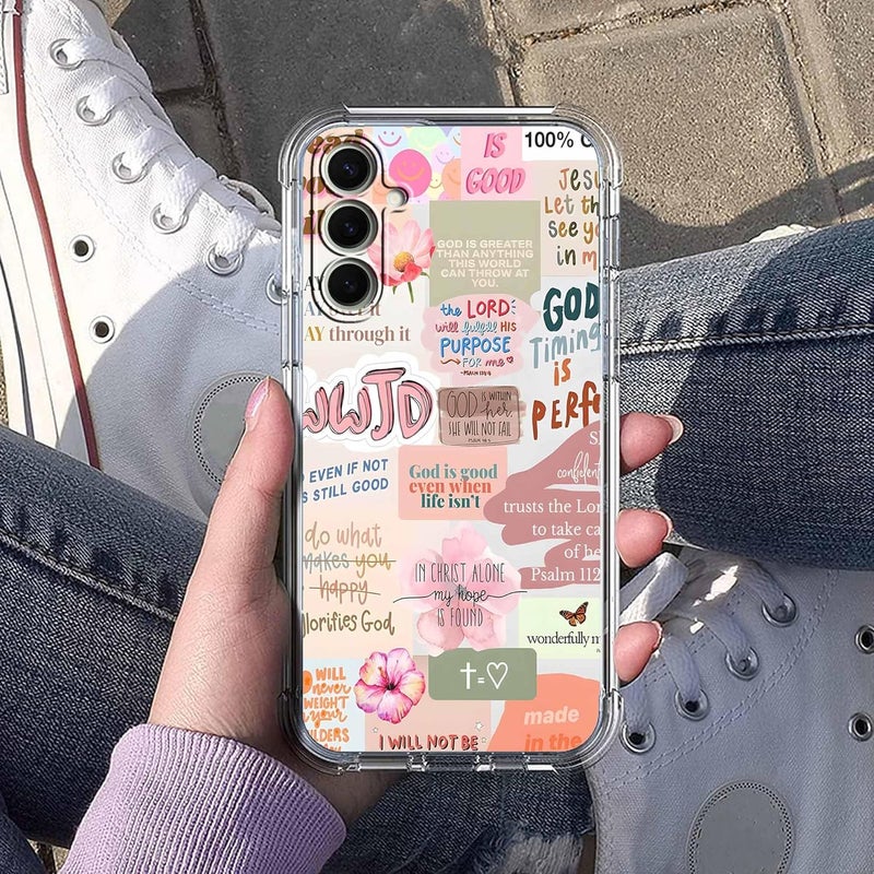 Tobelint Case for Samsung Galaxy A16 with Christian Design,Jesus Bible Verse Collage,Clear Slim Soft TPU Bumper Phone Cover,6.7”(Christian,A16) - Image 5